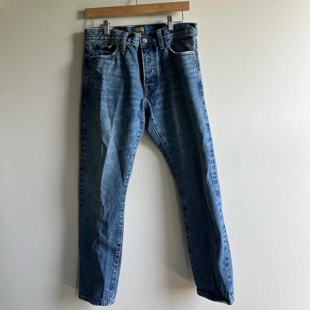 J crew 770 Jeans Women's 31X30 Straight Fit Taper Stretch Midrise Medium Wash